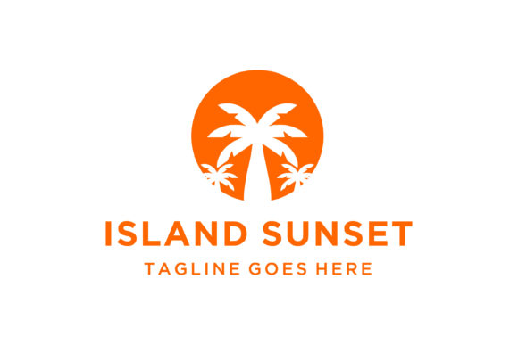 Beauty Sunset with Palm Tree Logo Design – A Versatile Tool for Creative Branding