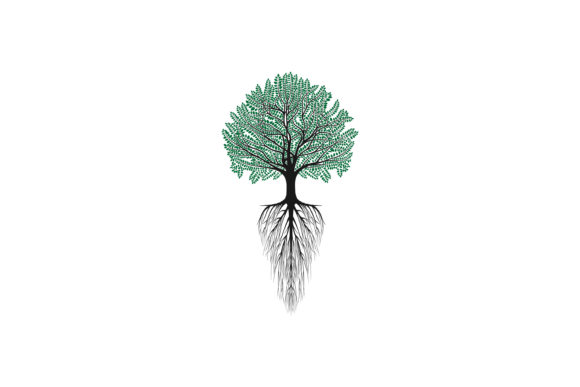 Family Tree of Life Oak Banyan with Root Design