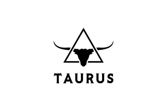 Long Horn Bull Cow with Triangle Logo – A Bold Design Choice