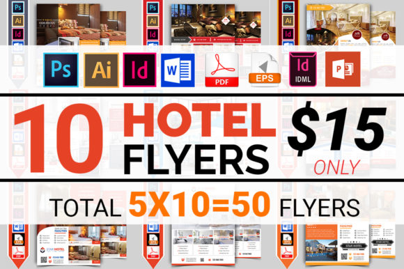 Maximize Your Hotel Marketing with the 10 Hotel Flyers Bundle at 90% Off
