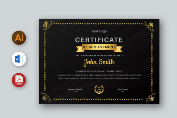 MS Word Certificate Template, AI, PDF – Multipurpose Design for All