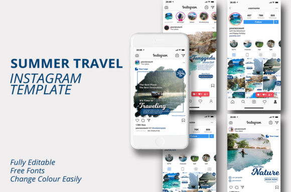 Summer Travel Instagram Template: Elevate Your Visual Storytelling